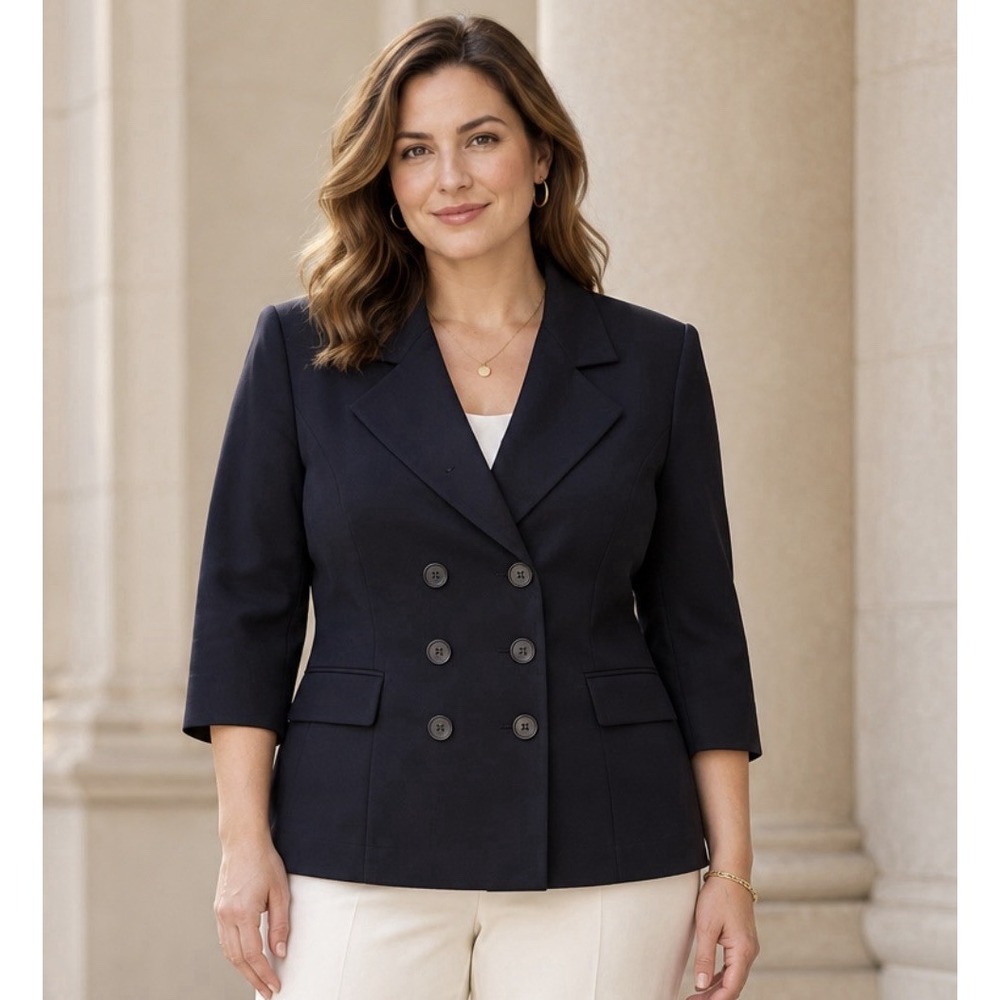 NEW Ann Taylor LOFT Blazer Sz 14 Jacket Double Breasted Career Office $98 Msrp